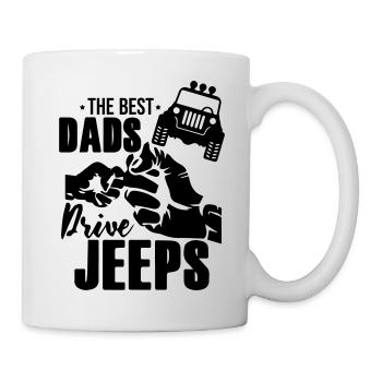 The Best Dads Drive Jeep - Mug blanc - blanc - Droite