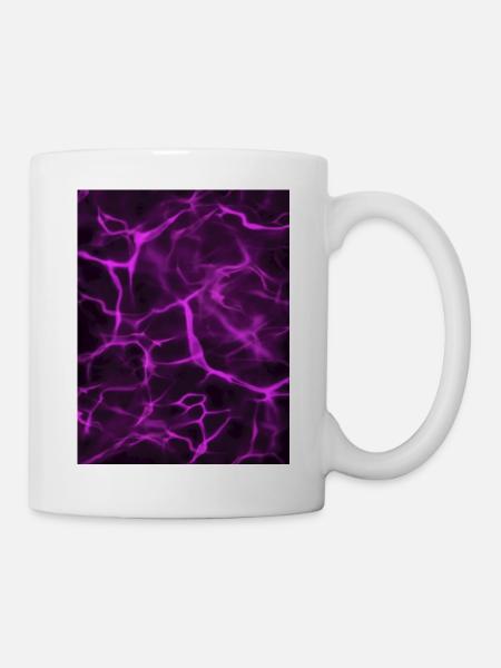 Lila Marmor Zusammenfassung - Tasse - Weiß