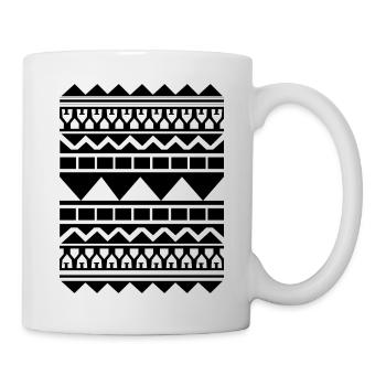 Motif maori géométrique maori - Mug blanc - blanc - Droite