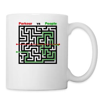 Parkour Maze Parkour vs Menschen - Tasse - Weiß - Rechts