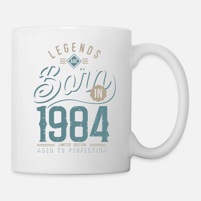 legends are born in 1984 anniversaire - Mug blanc - blanc