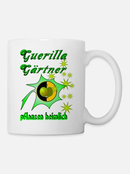 guerilla gardening - Tasse - Weiß