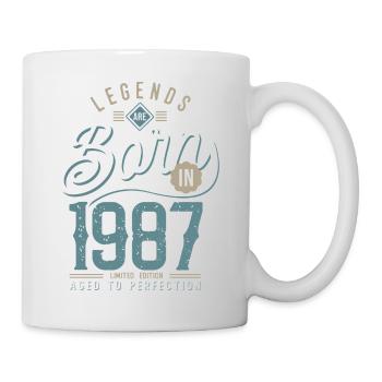 legends are born in 1987, anniversaire 34 ans - Mug blanc - blanc - Droite