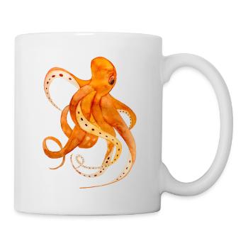 poulpe de poulpe dessin pieuvre - Mug blanc - blanc - Droite