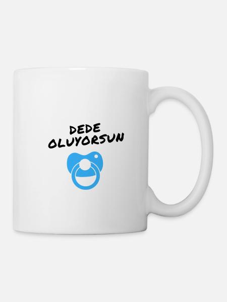 Dede oluyorsun bleu turc Vous deviens grand-père - Mug blanc - blanc