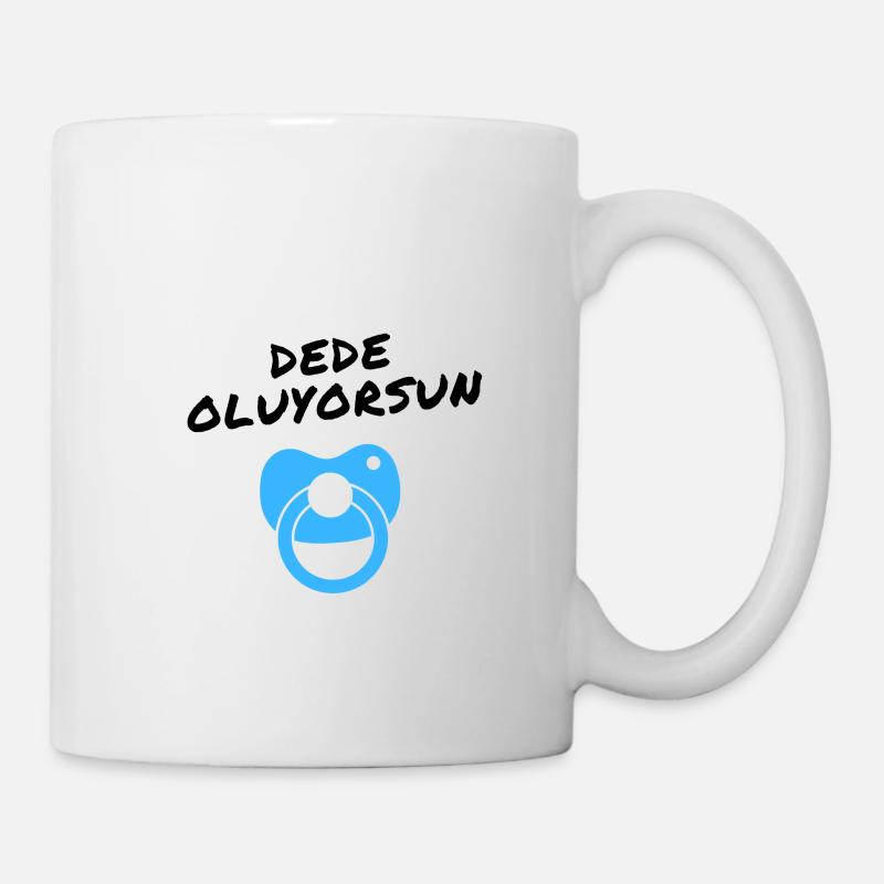 Dede oluyorsun bleu turc Vous deviens grand-père - Mug blanc - blanc