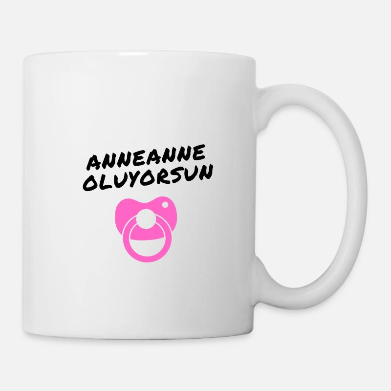 Anneanne oluyorsun rose - turc Vous deviens grand-mère - Mug blanc - blanc