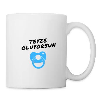 Teyze oluyorsun blau türkisch Du wirst Tante - Tasse - Weiß - Rechts
