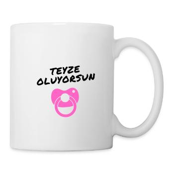 Teyze oluyorsun pink türkisch Du wirst Tante - Tasse - Weiß - Rechts