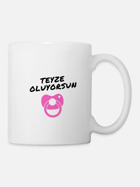 Teyze oluyorsun rose turc Tu seras tante - Mug blanc - blanc