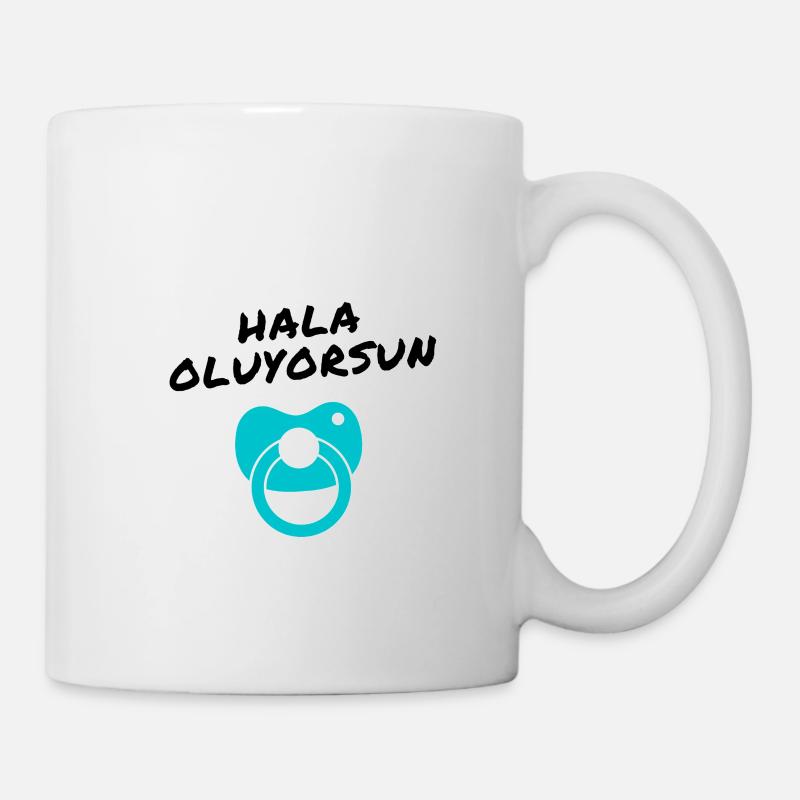 Hala oluyorsun vert turc Vous serez tante - Mug blanc - blanc