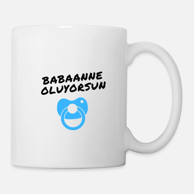 Babaanne oluyorsun bleu turc Tu seras grand-mère - Mug blanc - blanc