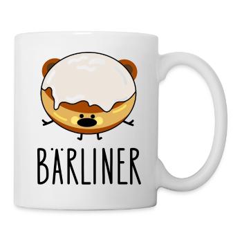 Berliner Pfannkuchen Bär - Tasse - Weiß - Rechts