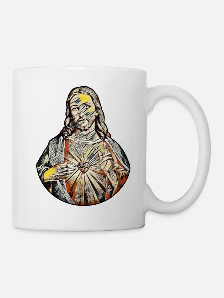 Jésus Christ * Jésus-Christ * Noël fissures - Mug blanc - blanc