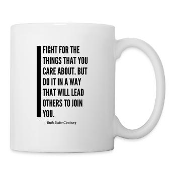 Ruth Bader Ginsburg combat de citation - Mug blanc - blanc - Droite