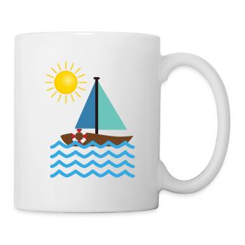 Voile - été, soleil et mer TSHIRT - Mug blanc - blanc - Droite