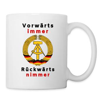Vorwärts immer - rückwärts nimmer - Tasse - Weiß - Rechts