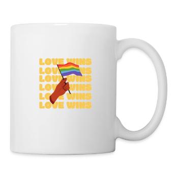 Love wins gay pride - Mug - white - Right
