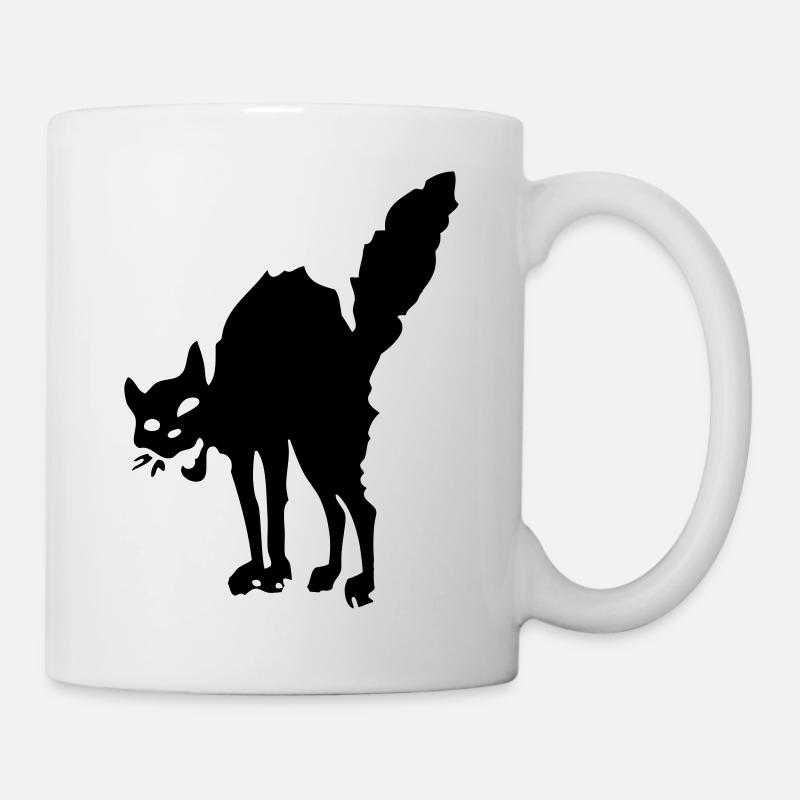 Black Cat and Red Cat - Mug - white