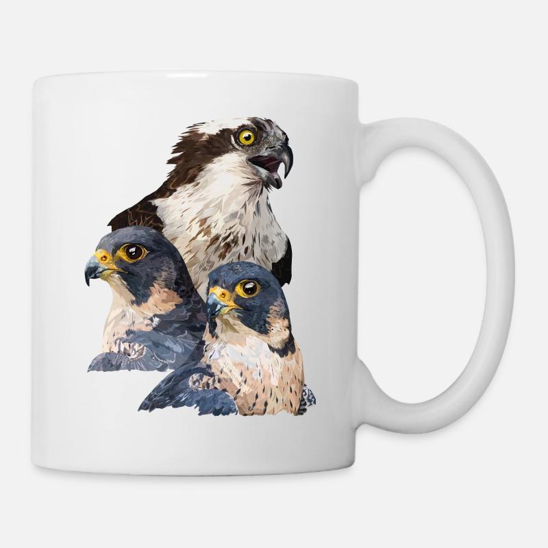 Raubvögel - Tasse - Weiß
