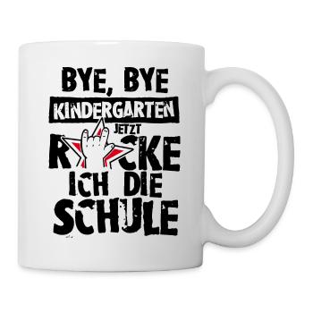 Rocke die Schule Einschulung Erstklässler Rocker - Tasse - Weiß - Rechts