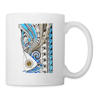 Tahitian canoe vaa - Mug - white - Right