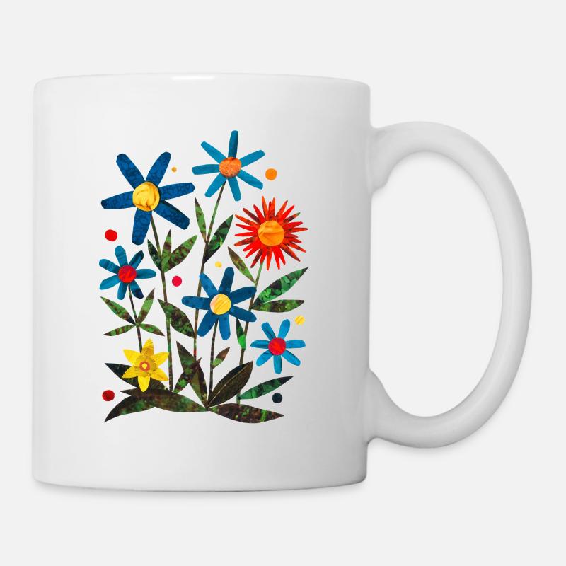 Fleurs - Mug blanc - blanc