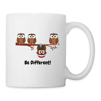 Soyez différent - Süßes Eulen Fun Bird Gift Sweet - Mug blanc - blanc - Droite