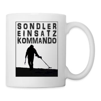 Sondler Einsatz Kommando, sondeln, Metalldetektor - Tasse - Weiß - Rechts