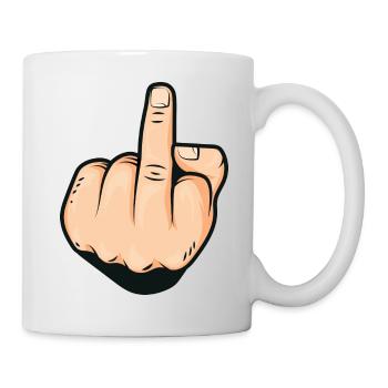 Middle finger - Mug - white - Right