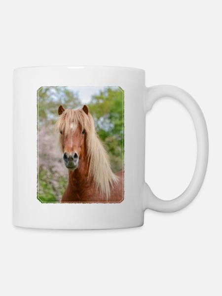 Aegidienberger horse Icelander-Paso-Mix portrait - Mug - white