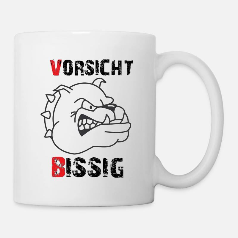 Vorsicht bissig - Tasse - Weiß