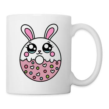 Kaninchen Donut - Süßer Donut (Kaninchen) - Tasse - Weiß - Rechts
