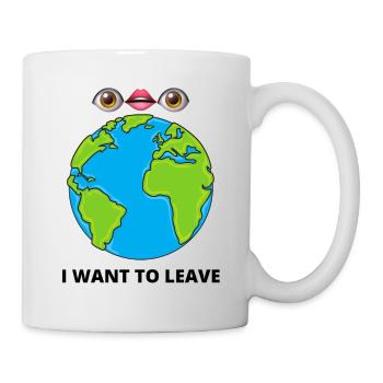 Je veux partir 👁👄👁 - Mug blanc - blanc - Droite