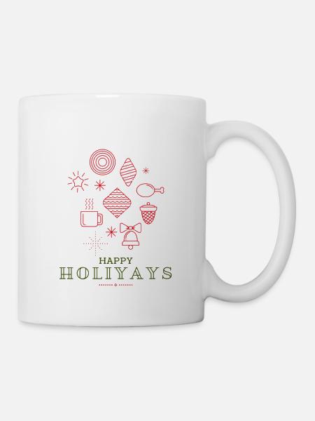 Happy Holidays - Mug blanc - blanc