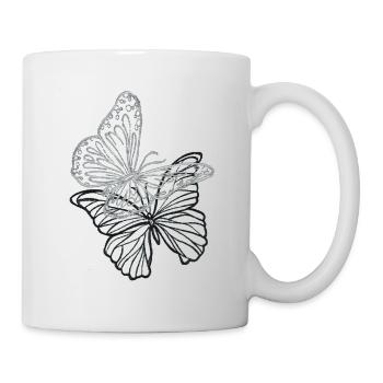 Schmetterling - Tasse - Weiß - Rechts