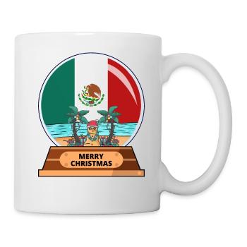 Mexiko Flagge Schneekugel Heimat Weihnachten - Tasse - Weiß - Rechts
