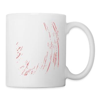 Abstract Lines / Line / Red / Pattern - Mug - white - Right