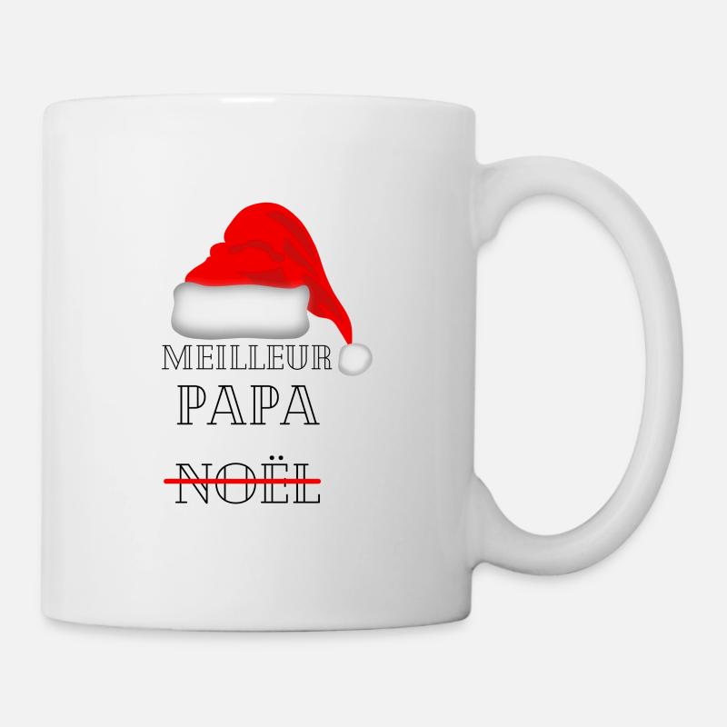 meilleur papa noël humour - Mug blanc - blanc