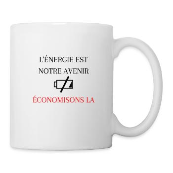 l'énergie est notre avenir humour - Mug blanc - blanc - Droite