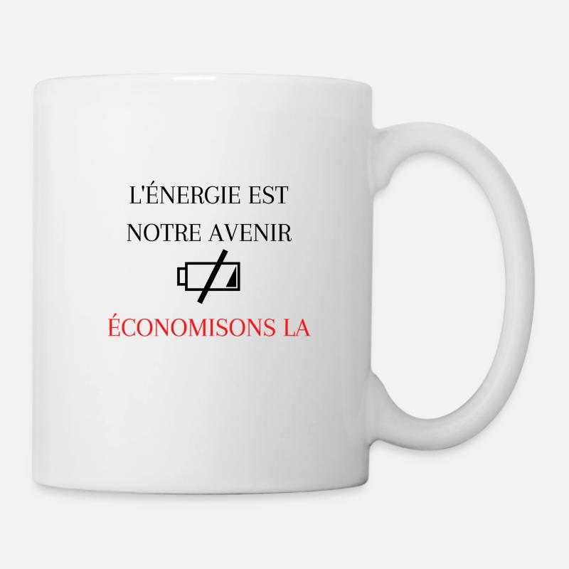 l'énergie est notre avenir humour - Mug blanc - blanc