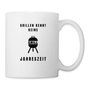 Grillen Jahreszeit Grill Vater Geschenkidee Dad - Tasse - Weiß - Rechts