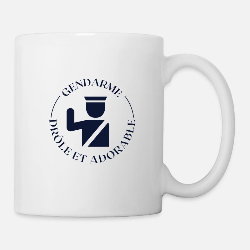 GENDARME DRÔLE ET ADORABLE - Mug blanc - blanc