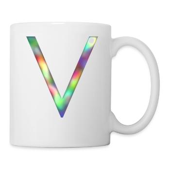 V - LETTRE INITIALE - Mug blanc - blanc - Droite