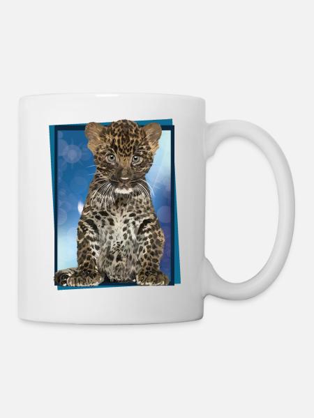 Leopard - Tasse - Weiß