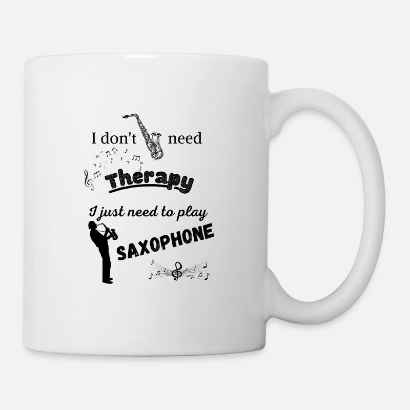 Saxophone therapy - Mug - white
