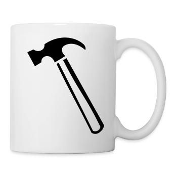 Hammer tool gift idea - Mug - white - Right