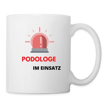 Podologe im Einsatz | Spruch Motiv Podologie - Tasse - Weiß - Rechts
