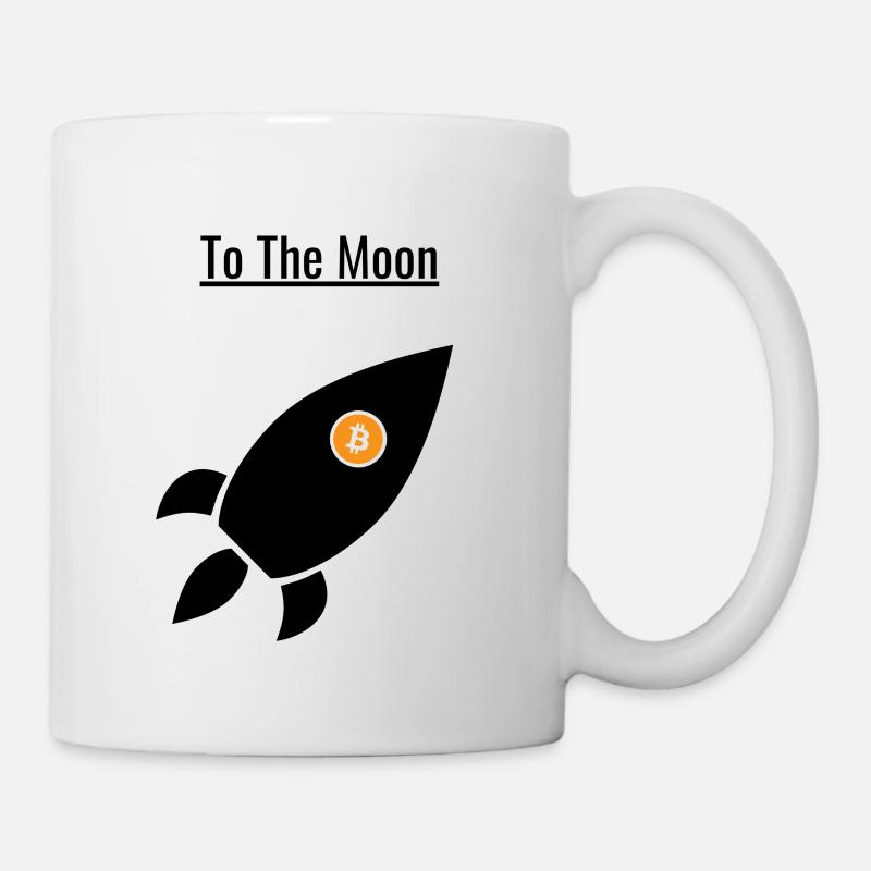 Bitcoin To The Moon Rocket - Mug - white
