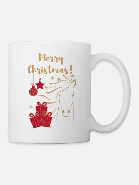 JOYEUX-NOËL-CHEVAL - Mug blanc - blanc